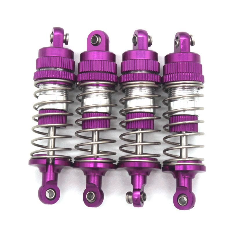 Mjx 14301 13402 14303 1/14 RC control remoto coche accesorios de mejora de metal amortiguadores de presión de aceite delanteros y traseros: Morado