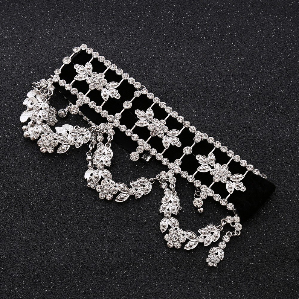 Lace Up Luxury Statement Necklace Big Rhinestone Choker maxi crystal necklace Ribbon Collier Femme Jewelry Collares