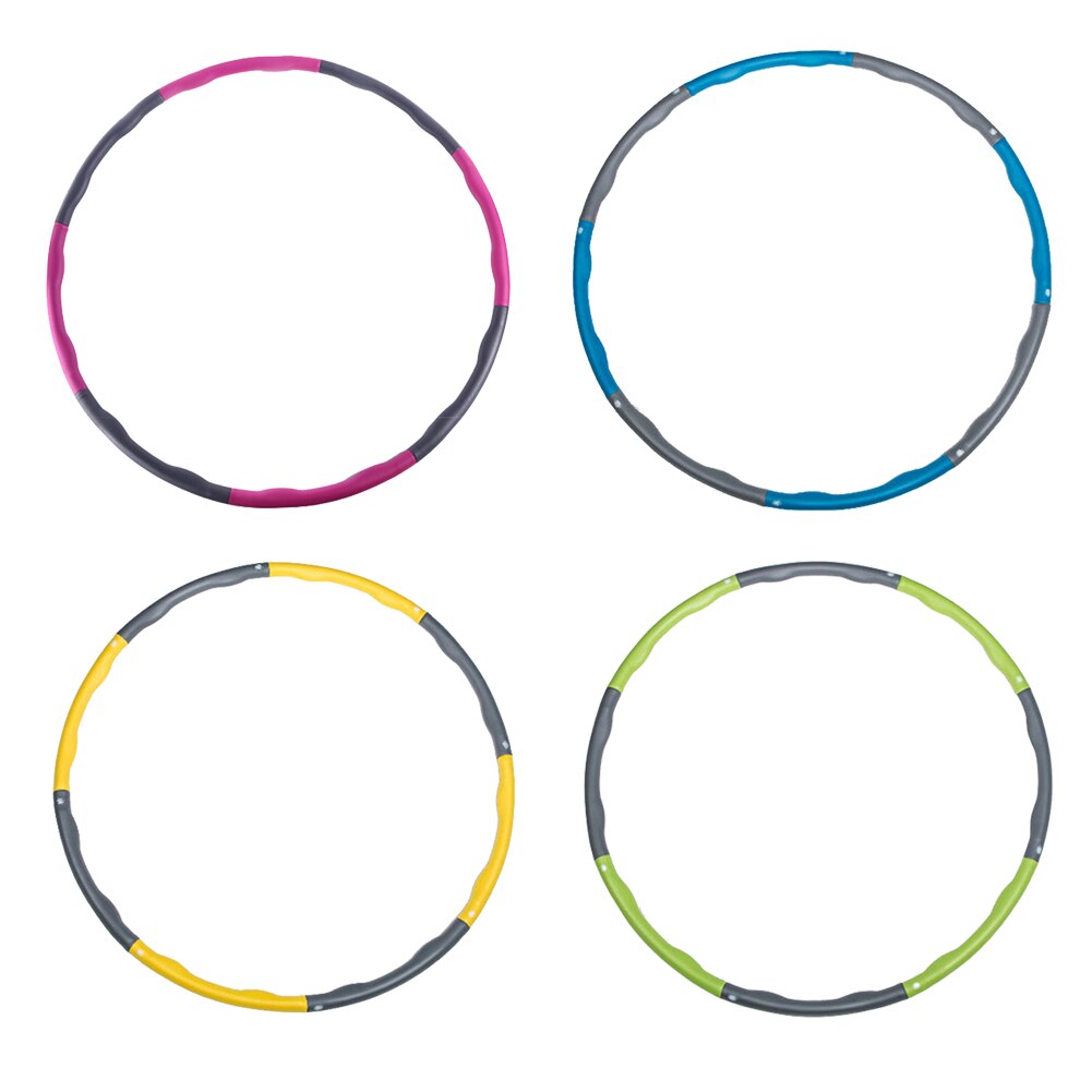 8 Knots Fitness Hoop Removable PE Hoop Yoga Waist Sport Weighted Hoops Exercise Slimming Massage Loop Fitness Circle Indoor Gym