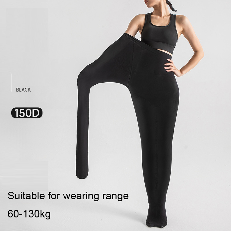 Medias de seda antiarañazos de piña para mujer, mallas de verano, pantimedias finas invisibles, medias transpirables de talla grande 0978: Negro