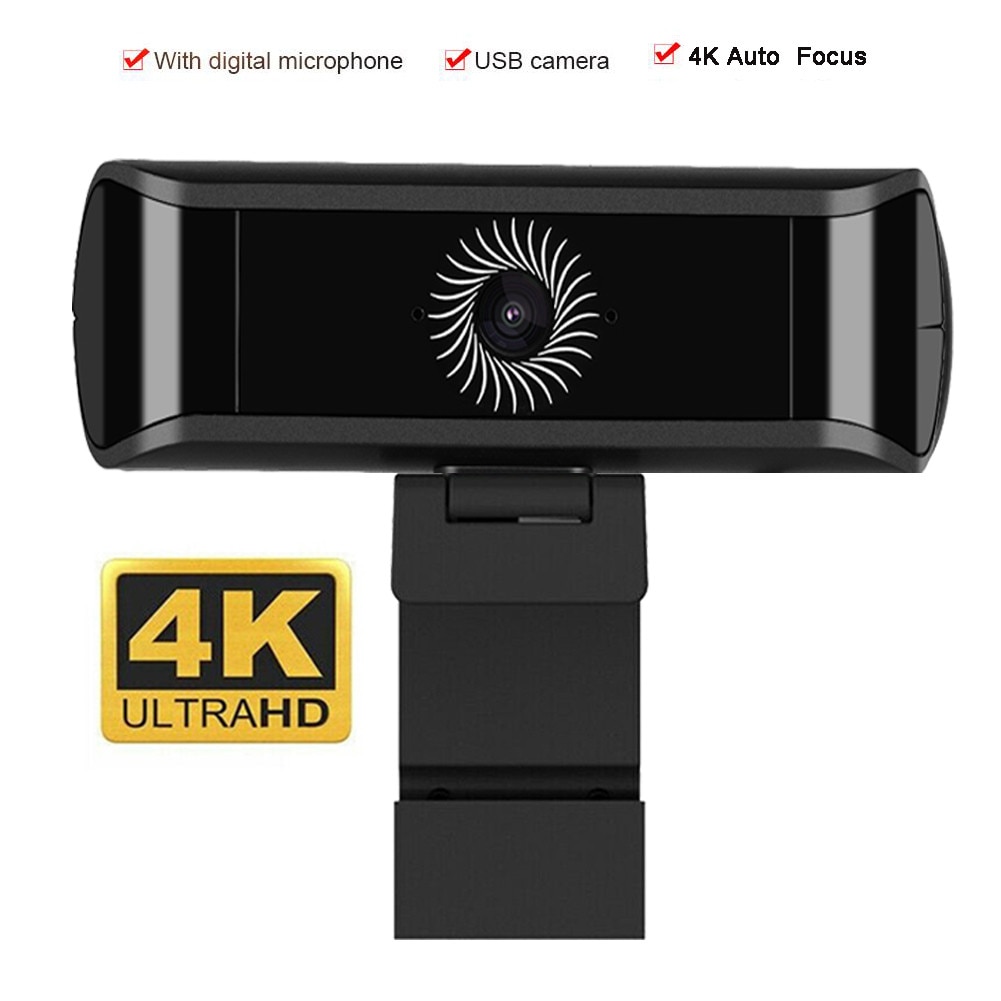 4K Hd Webcam 1080P Auto/Manual Focus Ingebouwde Microfoon Usb Webcam Computer Klassen Video chat Bellen Desktop Laptop Webcam