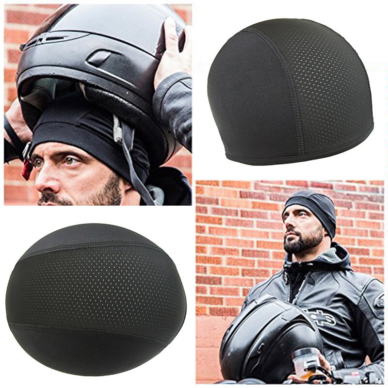 2Pc Inner Liner Beanie Dome Zweetband Motorfiets Apparatuur Helmen Zweettransporterend Cooling Schedel Cap Helm