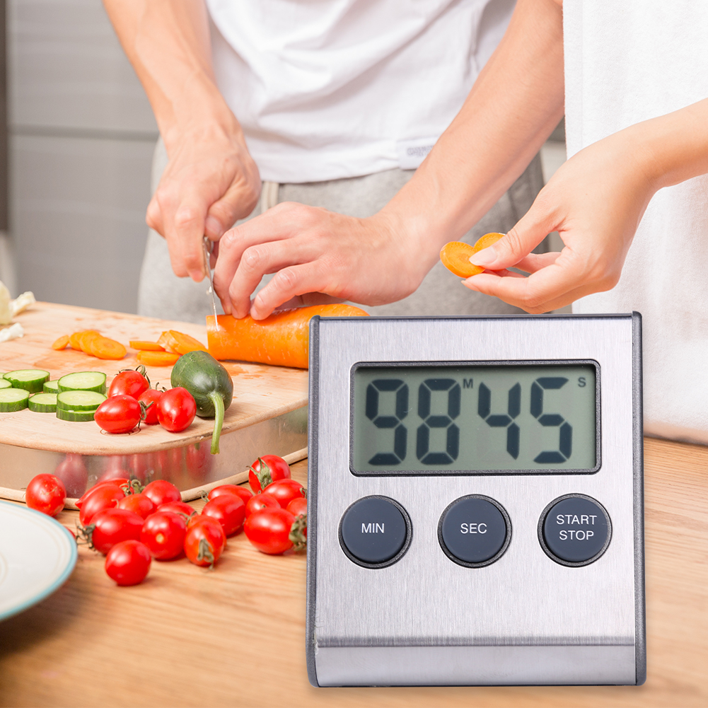 Kitchen Timer Digital Magnetic Digital Chronometer LCD Digital Screen Alarm Magnet Clock Cooking Count Up Countdown Stopwatch