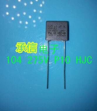 10PCS HJC 0.1UF K MKP X2 310V 250V 275V Safety X2 capacitance P10MM volume 13*11*6MM