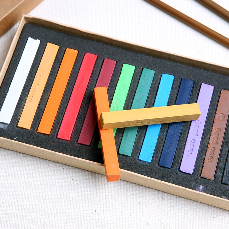 12/24/36/48 Colors Painting Crayons Soft Pastel Art Drawing Set Chalk Color Crayon Brush Stationery