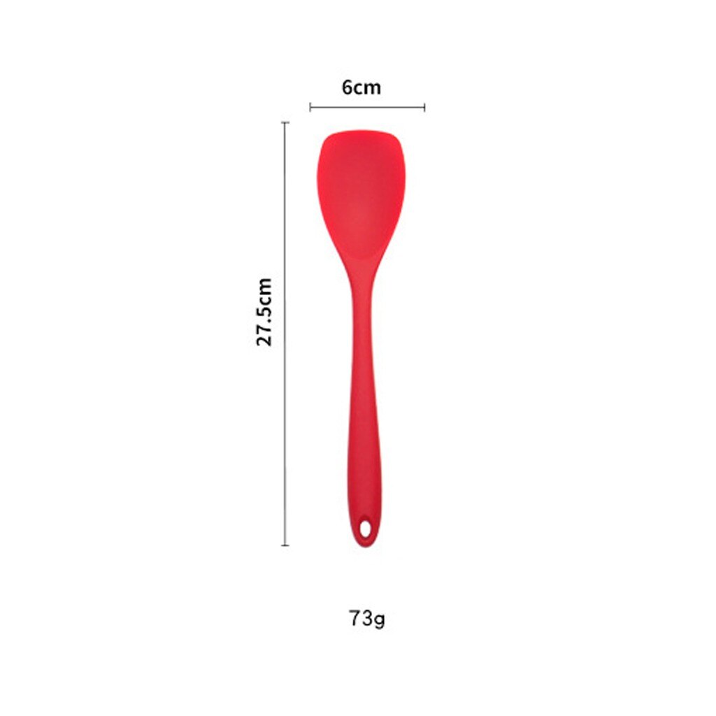 Silicone Cooking Kitchen Utensil Set Kitchen Tool Cookware Shovel Colander frying spoon rice spoon egg beater food clip: A