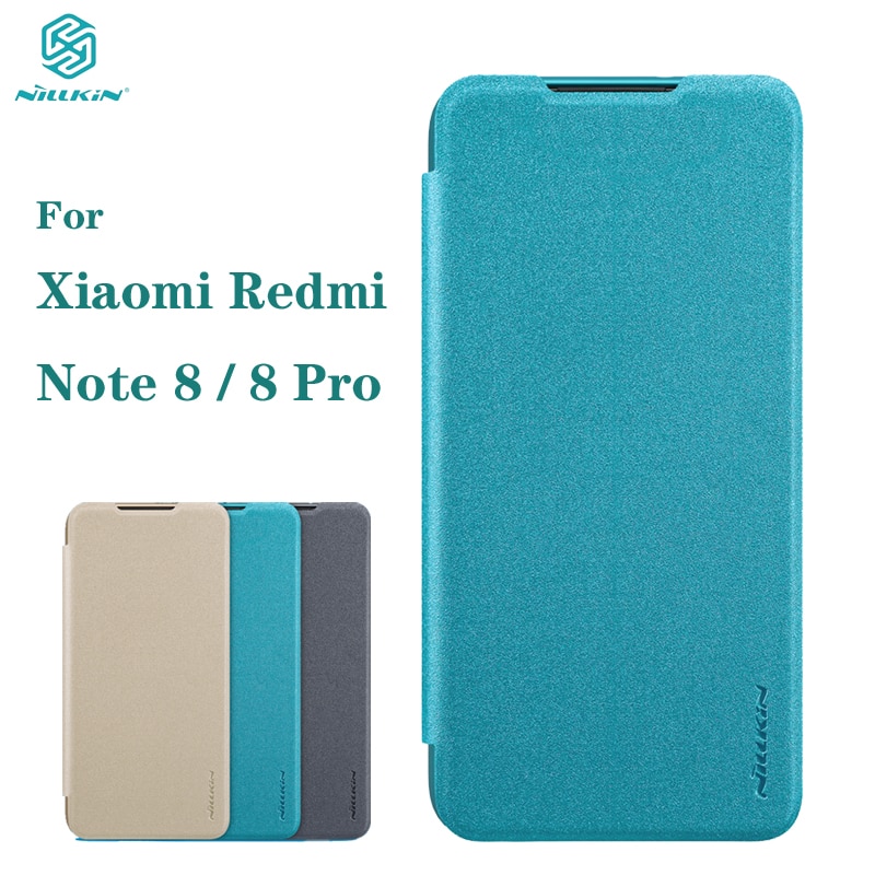 Für Xiaomi Redmi Hinweis 8 Pro Fundas Original Nillkin Sparkle Kunststoff leder Fall Auf Redmi Hinweis 8 Schutz Phone Cases tasche Capa