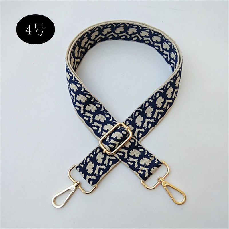 Bloem Zak Accessoires Tas Riem Vrouwen Goud Zilver Riem Handgrepen Ornament Handtassen Schouder Cross Body Messenger Riem Etnische: 04 Gold
