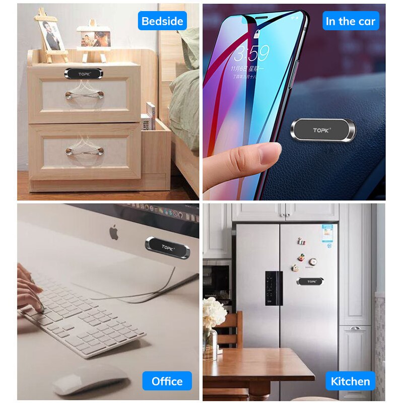 Topk metall magnetischer autotelefon Halfter universelle streifen bilden praktisch ständer stärker Magnet gps unterstützung Auto halterung für iphone 14