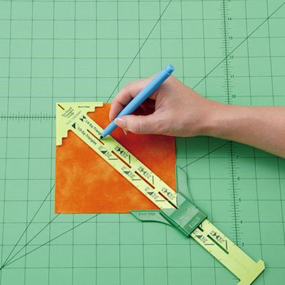 5-in-1 Plastic Sliding Gauge Sewing Splicing Ruler Clothes Tailor Measuring Tool