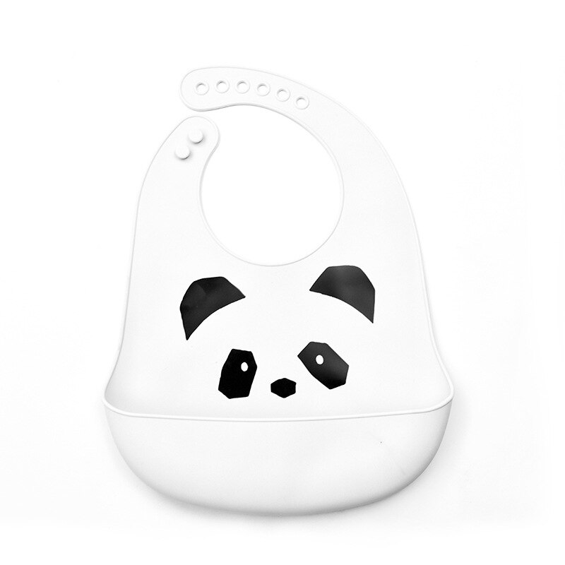 Baberos de silicona con Panda de dibujos animados para bebé, delantal impermeable ajustable para niño y niña, artículos de alimentación para bebé, para niños: style 6