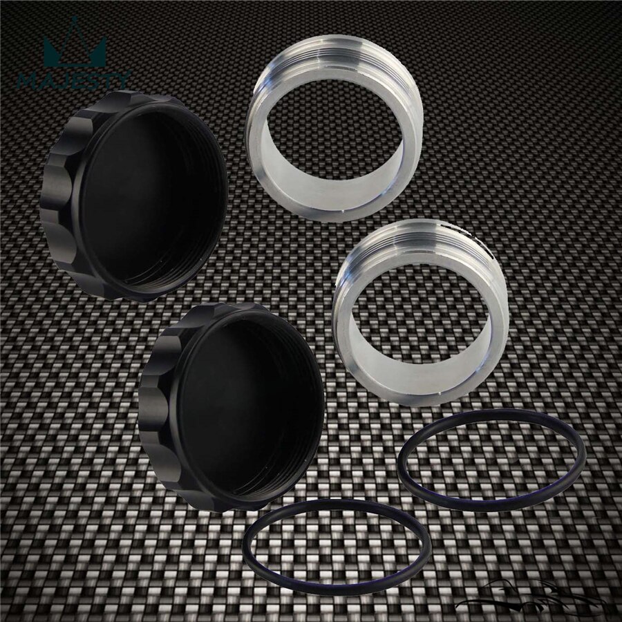 2Pcs 2" 50.8mm Aluminium Weld On Filler Neck And Cap Oil, Fuel, Water Tank