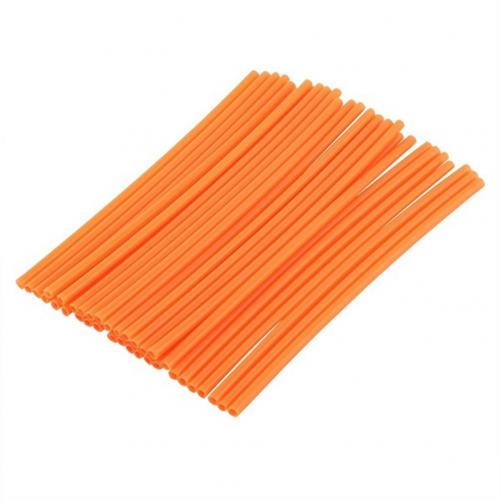 Enveloppes de rayons de roues de moto, 36 pièces/paquet, décor de protection de la peau: Orange