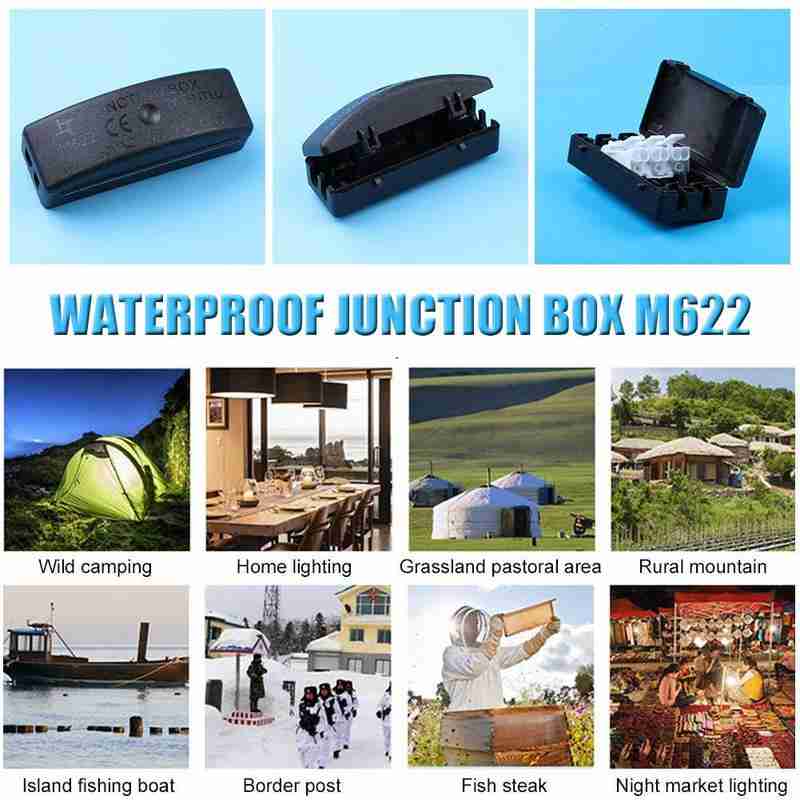 Electrical Junction Box 16A/240V 3Pole Terminal Block Inline Wire Choc Box Waterproof Junction Box