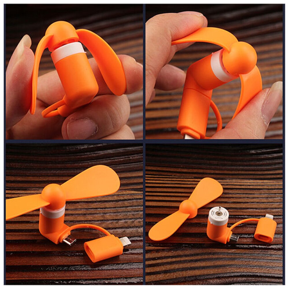 Mini Portable Fan Sport Travel Cooling Fans Gadgets Micro USB Plug for Smartphone Powerbank Suitable for IPhone and Android