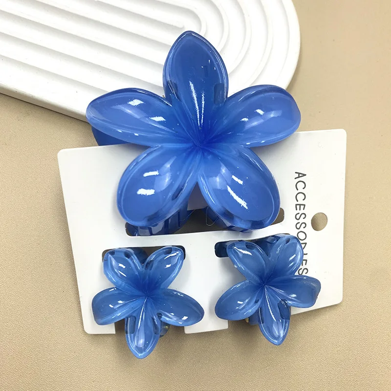 3 unids/set dulce flor colroful gradiente garras para el cabello Cola de Caballo Cip abrazadera pasadores horquillas para mujeres chica accesorios para el cabello de playa: Plata