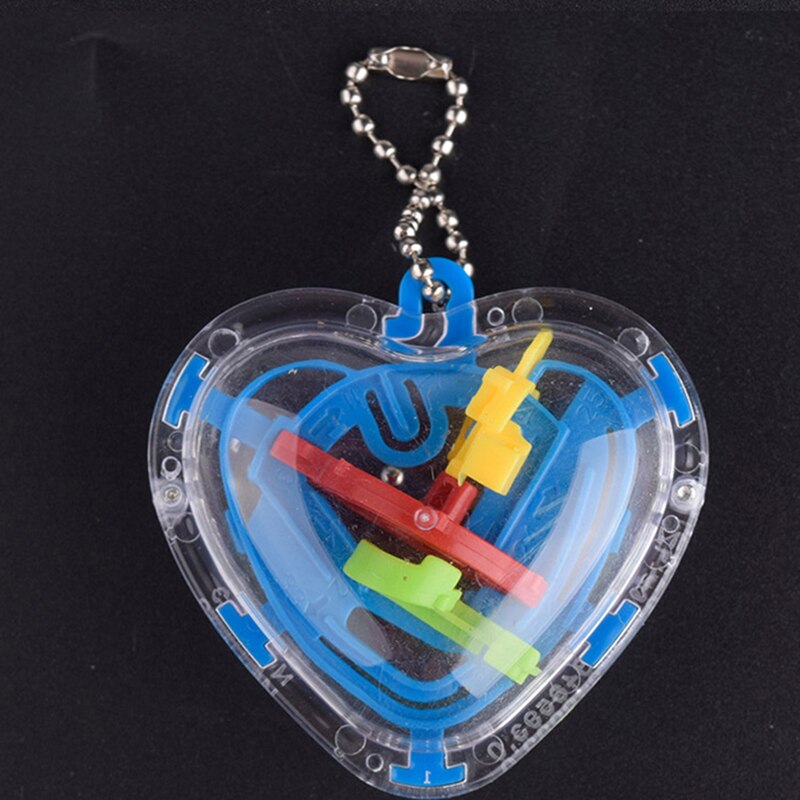 50 Steps Heart Shape Labyrinth 3D Maze Portable Mini Early Learning Educational Toys Test Balance Puzzle Kids Toys