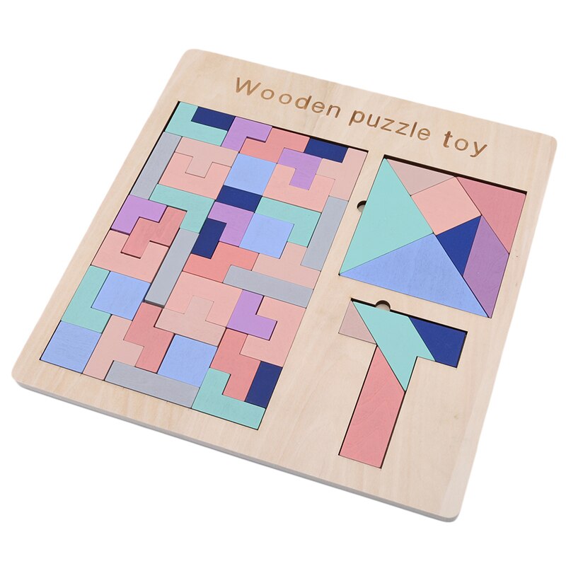 Nuovi Puzzle in legno prescolare giocattoli educativi per lo sviluppo del cervello del bambino Tangram Puzzle gioco regalo 1 Set