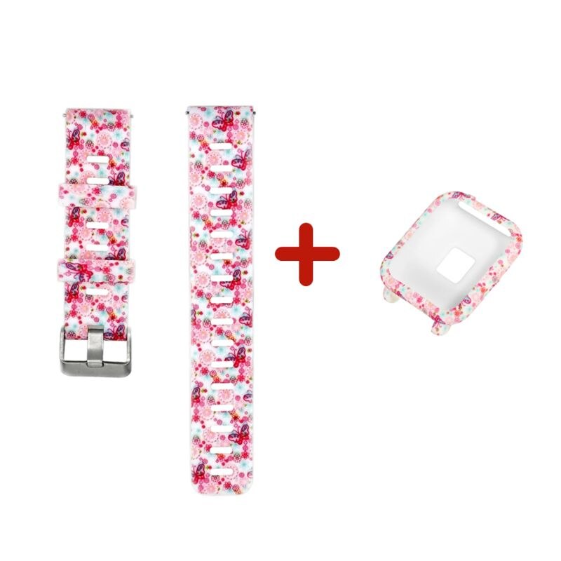 1Set Weiche Silikon Armband Handgelenk Strap Harte PC Schutzhülle Shell Haut Protector für Xiaomi Huami Amazfit Bip Bit jugend Sma