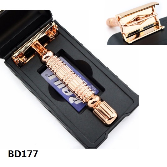 BAILI Double Edge Safety Razor Silvery Golden safety razor Alloy razor come with box 1 SET/LOT: BD177