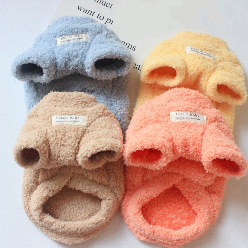Ropa cálida de invierno para perros, suéter para perros pequeños, abrigo de felpa para perros, chaqueta suave para cachorros, ropa para Chihuahua Bichon, ropa para gatos