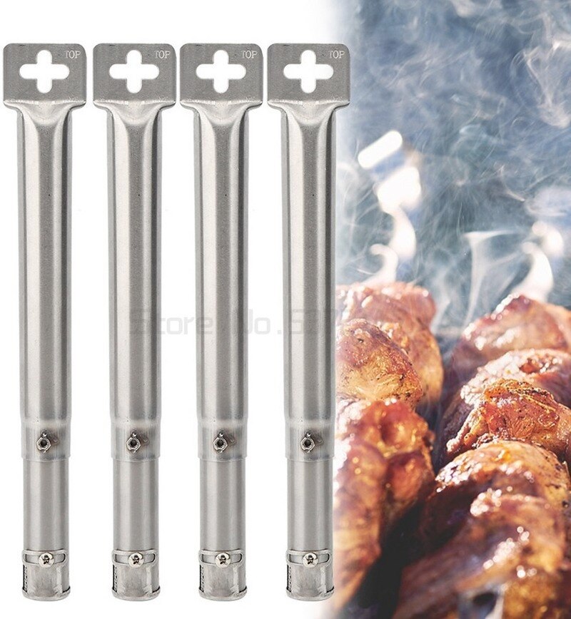 Gereinigd 4 Stuks Verstelbare Grill Warmte Plaat Shield Warmte Tent Vervangende Onderdelen Warmte Plaat Voor Bbq Gas Grill Camping tool