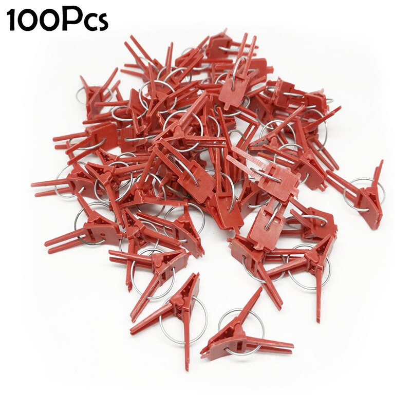ESTILO DE 100 Uds. Tenazas de injerto de plástico duraderas para jardín, tomate, flor, enredadera, plantas: B
