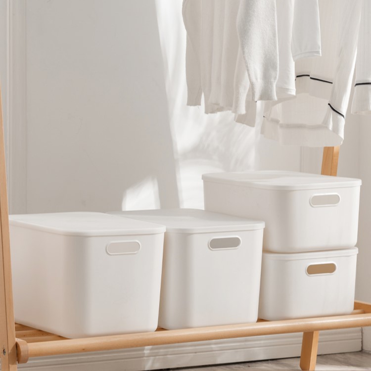 Opbergdoos Met Deksel Plastic Ondergoed Kleding Opbergdoos Kleding Opbergen Opbergdoos Opbergdoos Desktop Opslag Witte Opbergmand