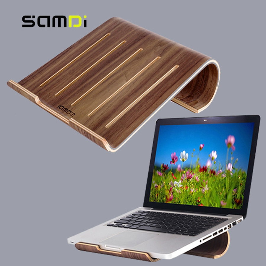 SaMDi Universele Houten Hout Cool Plaat Pad Ondersteuning Dock Houder staat Desktop Computer voor IPad 1 2 3 4 en Laptop