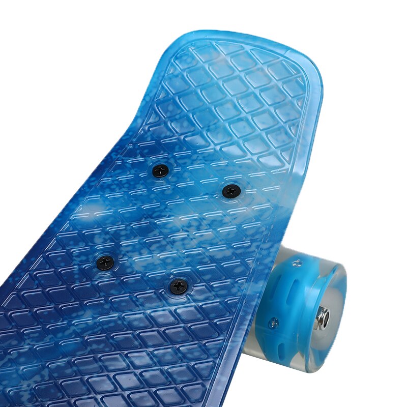 Skateboard mini cruiser fish skate board led blinkende lys plast galakse stjernehimmel trykt longboard til street outdoor sport