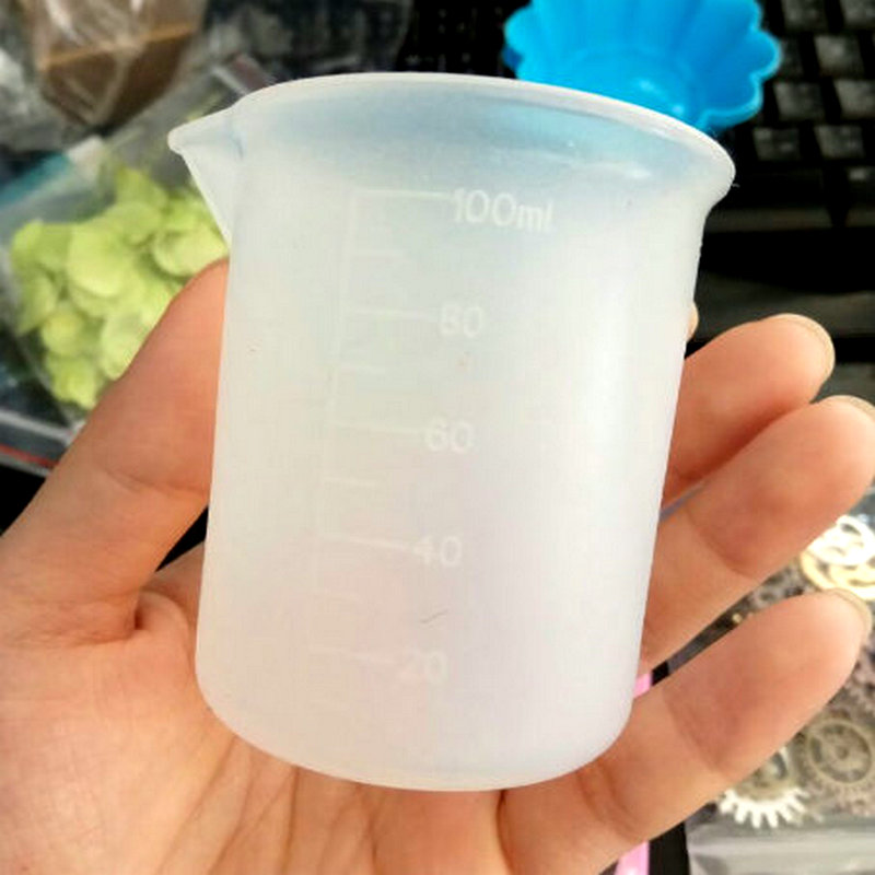 3pcs Silicone Measuring Mold Washable Cup 100ml Dosage DIY Crystal UV Resin Craft Supplies Reuse Tool Epoxy Resin Mixing Cups