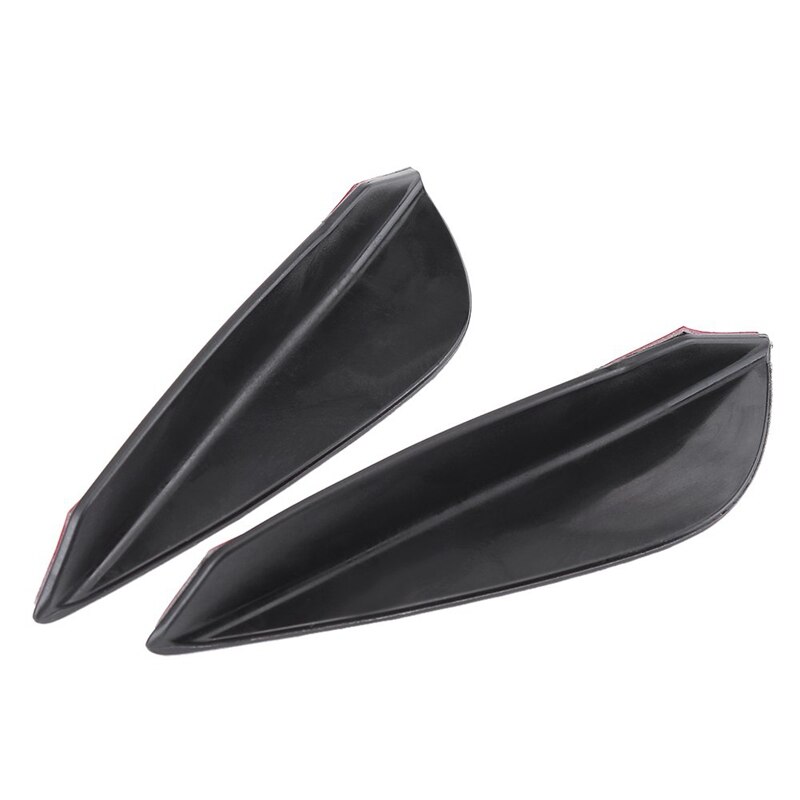 4Pcs Car Driving Air Drag/Pressure Reduce Abs Carbon Fiber Rear Bumper Fins Universal Car Front Bumper Lip Spoiler Fins Canards