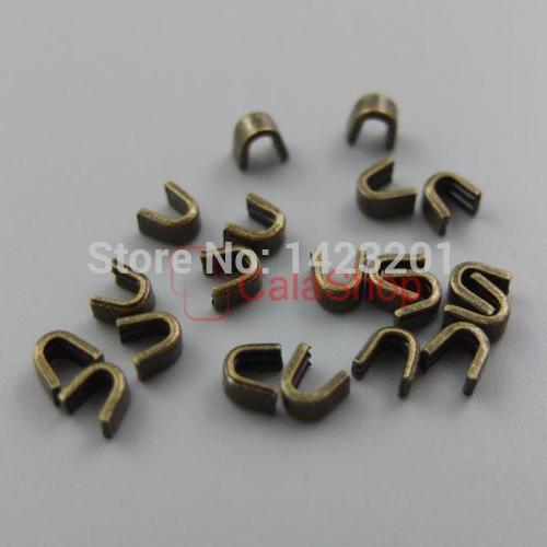 500 Pcs / Lot #5 5mm U-shaped Zipper stoper Top Stop Bottom Rescue Repair Set Black Nickel Gold Bronze