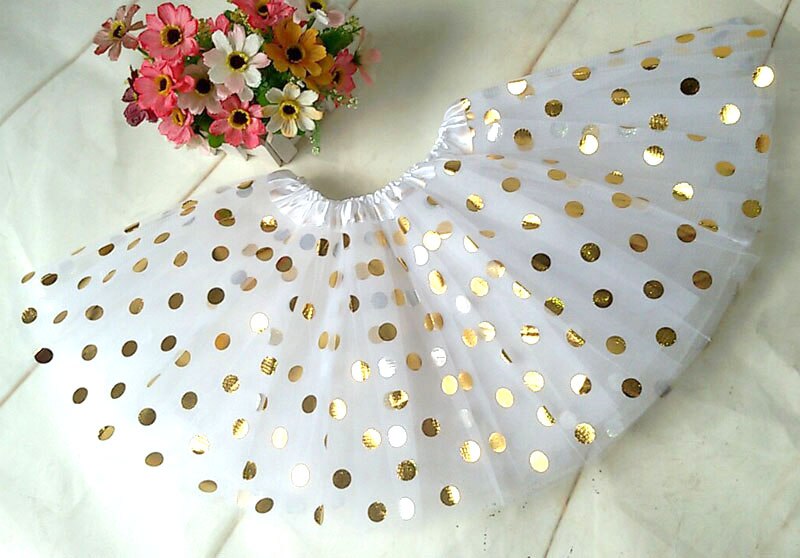 Babymeisjes tutu rokje kinderen peuter stippen blauwe tutu: Wit