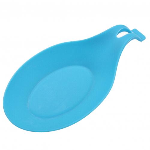 Multipurpose Siliconen Lepel Rest Hittebestendige Placemat Lade Keukengereedschap Spatel Mixer Pad Mat Houder Keuken Tool: Blauw