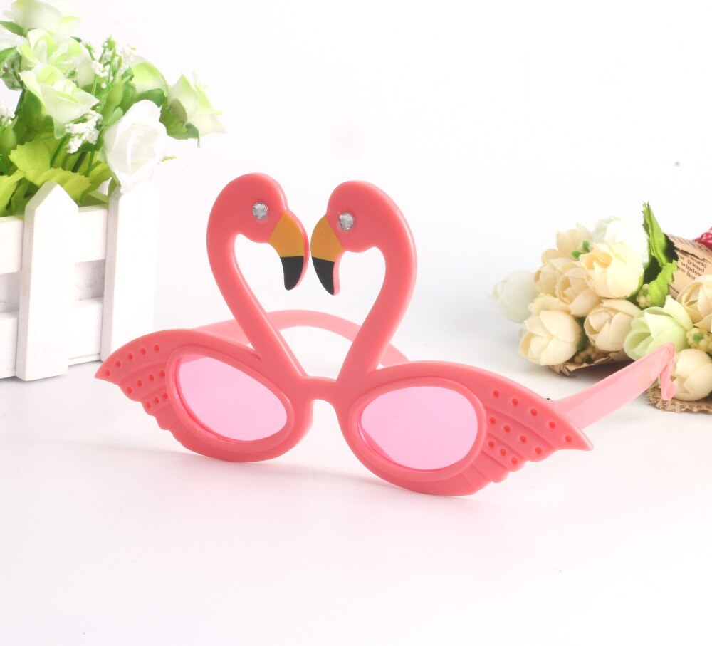 1pcs Beach Hawaii Party Pink Flamingo Party Tropical Decorations Funny Glasses Pineapple Sunglasses Summer Hawaiian Party Event: Dark Khaki