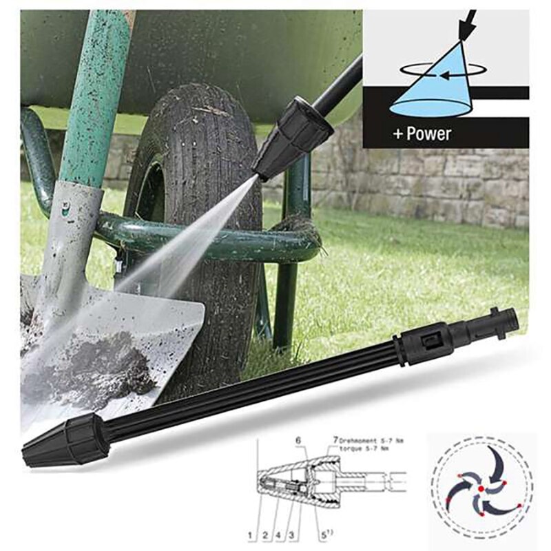 Buse Turbo De Rechange Pour Karcher K2, K3, K4, K5 - Compatible Nettoyeur Haute Pression - Plastique Et Laiton - 12