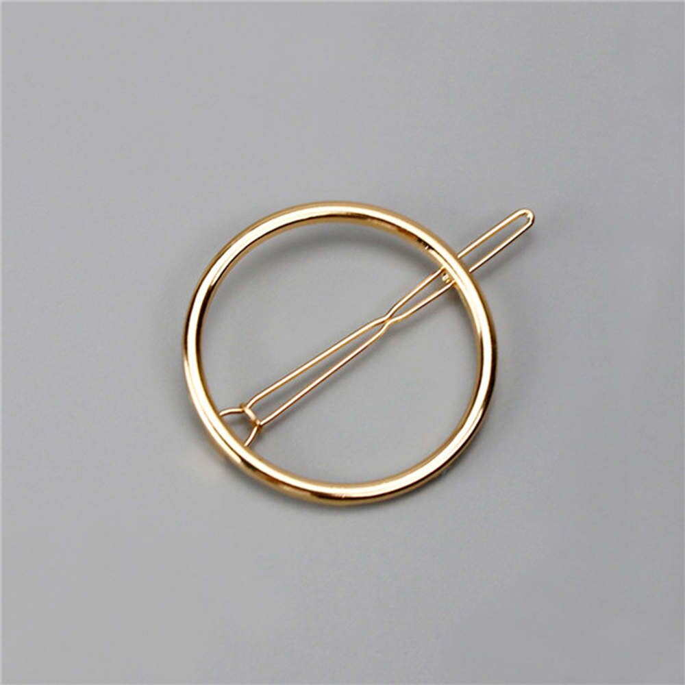 Rund stjärna hårklämma kvinnor lyx metall hårnål charm glänsande legering hår ring flickor huvudbonader håraccessoarer: 1pc