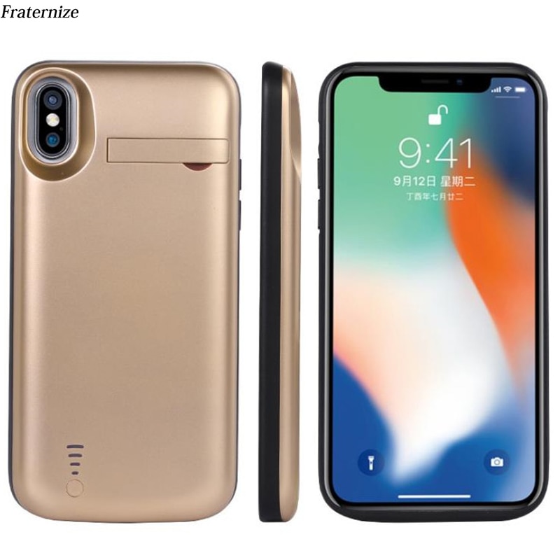 shockproof Battery Case For iPhone Xs Max Backup Power Bank Charging Cases For iPhone XR X XS Battery Charger Case Stand Cover