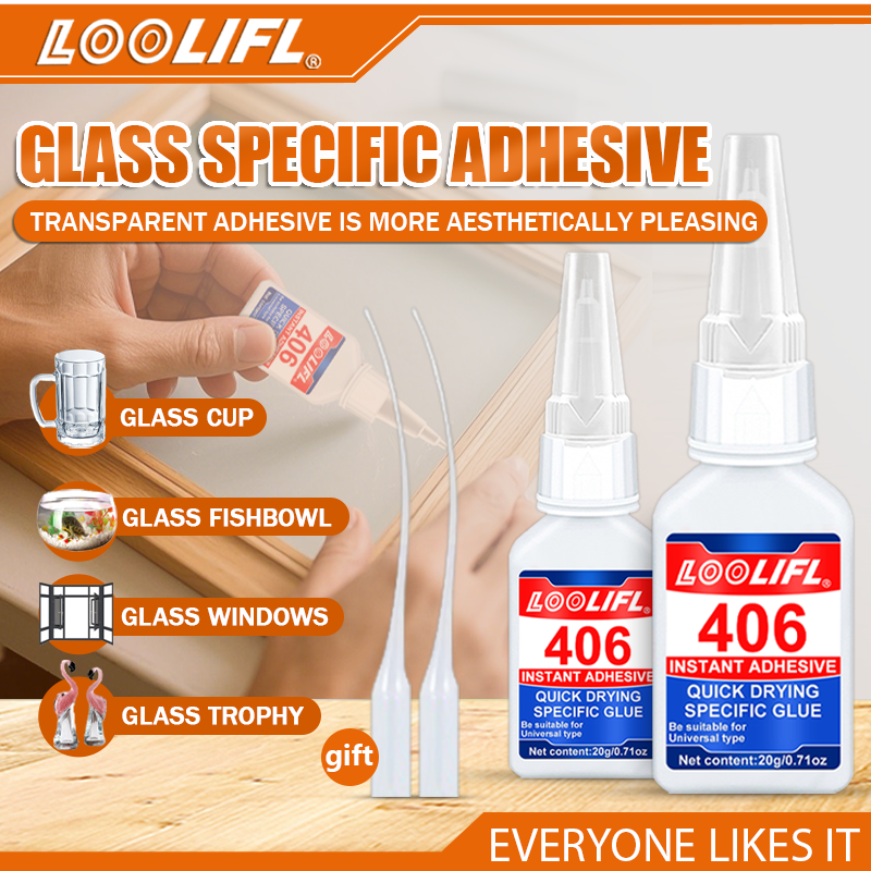 Glaslim ,20g klar superlim til glasreparation hurtig reparation glaslim kraftig stærk crazy instant lim til limning af glas