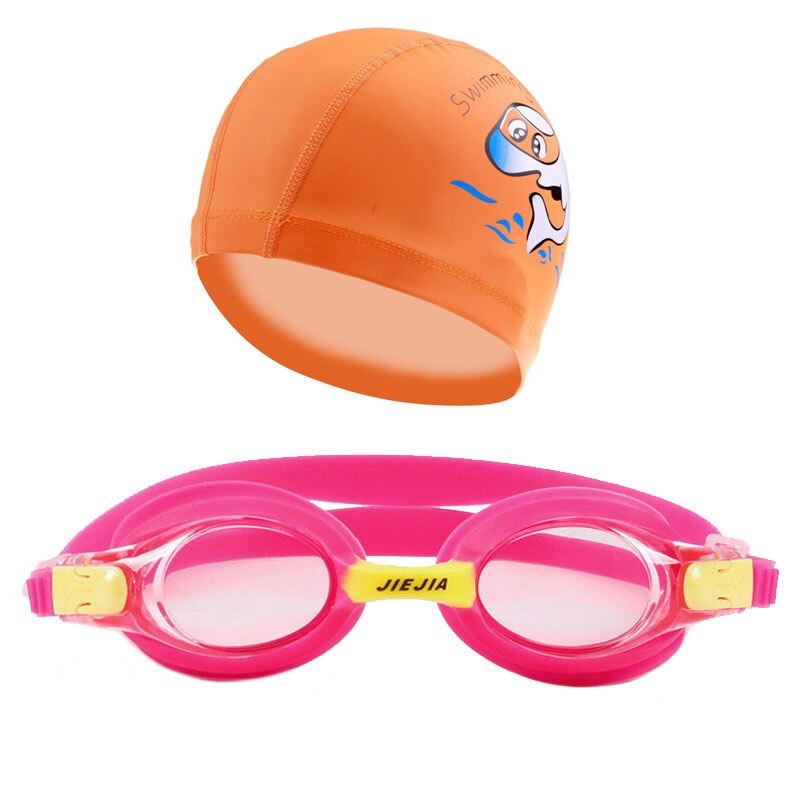 Piscina para niños gafas conjunto Delfín de dibujos animados gorras de nadar para niños gafas tutoria pescado arena gafas de natación