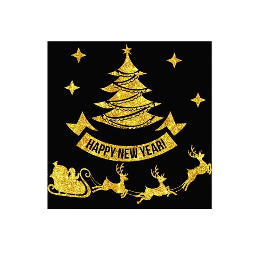 Merry Christmas Window Art Decals Family Room Wall Stickers Murals Decorative Stickers Removable Wall Art Stickers
