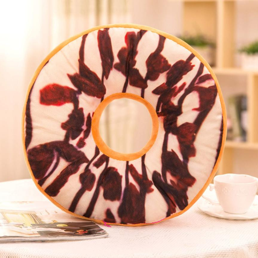 Ouneed doux beignet aliments housse de coussin jouets drôle dessin animé doux chocolats bricolage taie d'oreiller et chaise dos coussin