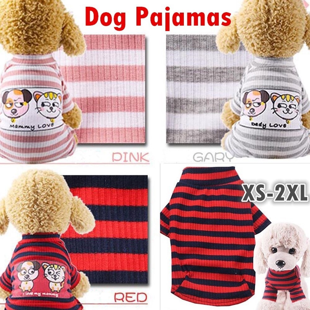 Hond Pyjama Pet Lente En Zomer Puppy Jumpsuit Home Service Huisdier Kleding Kat Kleding Pyjama Combinaiso