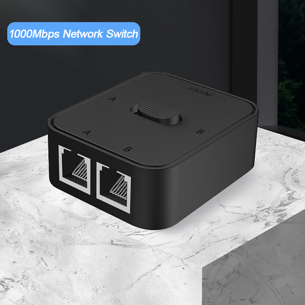 Adaptateur Ethernet 1000Mbps 1 entrée 2 sorties, séparateur RJ45, connecteur Lan Cat 6 rj45, coupleur de commutateur pour PC portable, boîtier TV, routeur