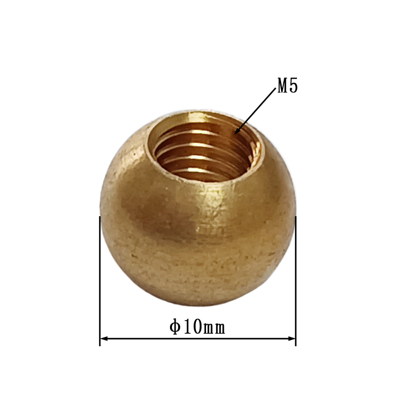 1PCS Brass Thread Hole Ball For CNC Later Machine: Gold