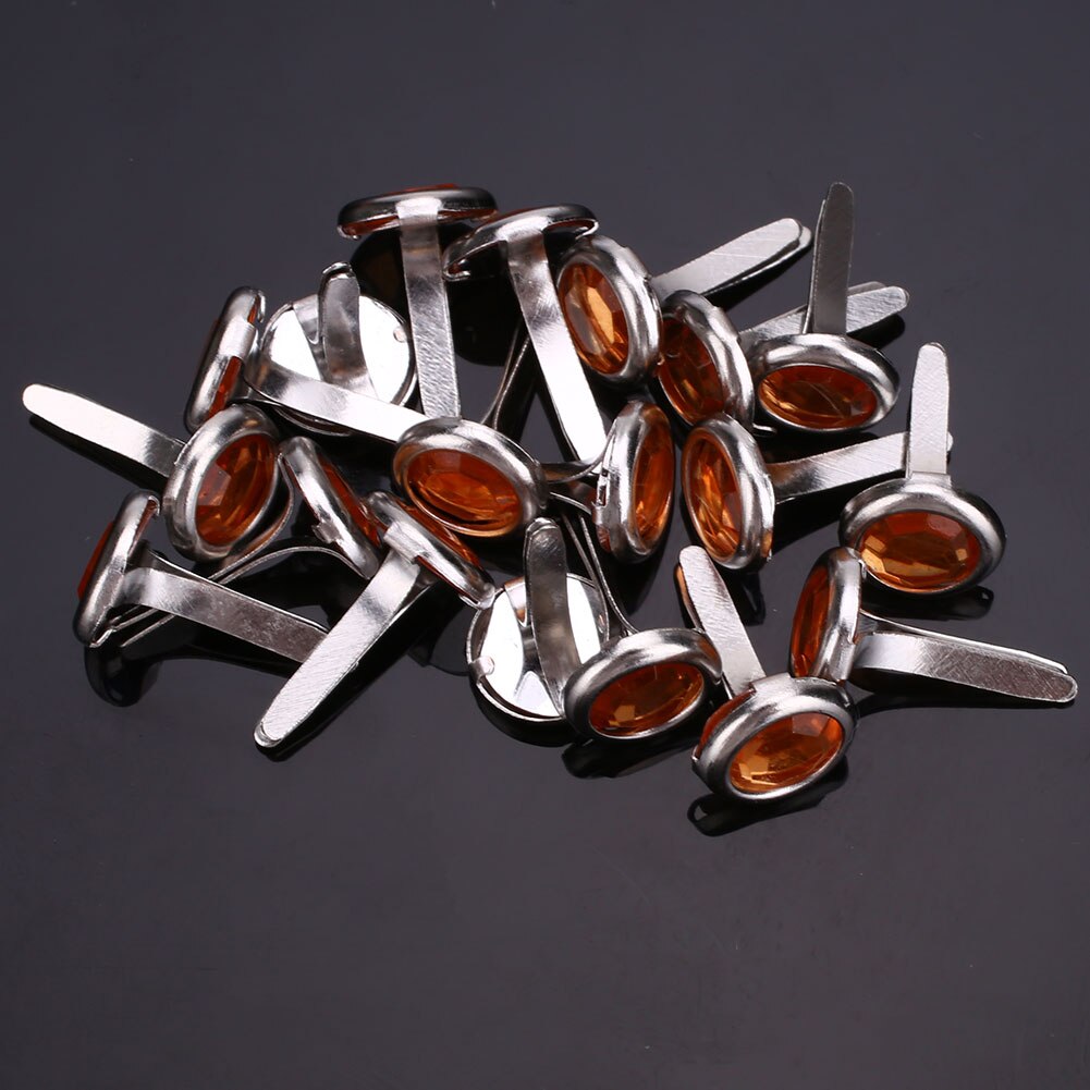 DIY 20 sztuk metal mini okrągły kryształ górski ćwieki nity mocujące rzemiosło dekoracji