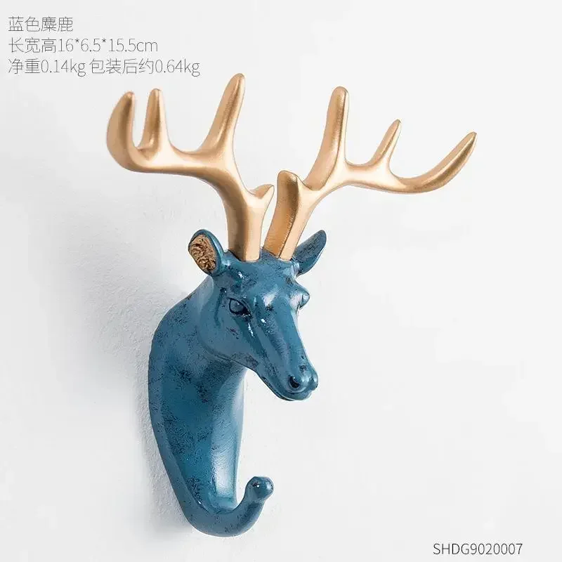 Muur Gemonteerde Haken Dierenkop Rek Kappen Muur Hanger Paard Giraf Elanden Olifant Haken Decoratief Decor Badkamer Accessoires