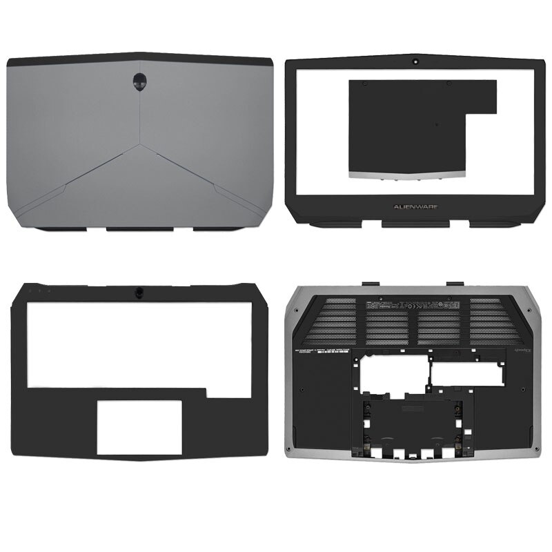 Laptop Lcd Back Cover Voor Dell Alienware 13 R2 P56G Voorkant Palmrest Bottom Case Panel Top Case 0Vnkvr Vnkvr