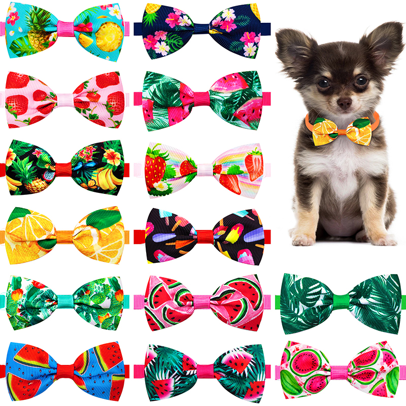 50/100 pièces petits chiens accessoires été chien noeud papillon chien arcs petit chien cheveux accessoires chien cravates chiens toilettage pour petits chiens